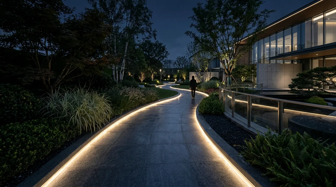 Gravel and Stone Front Path